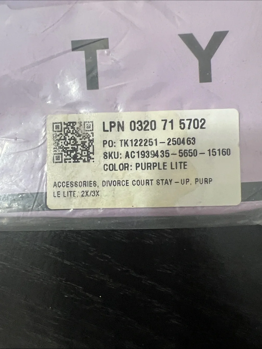 Savage X Fenty Lavender Sheer Thigh-High Stockings with Lace Band